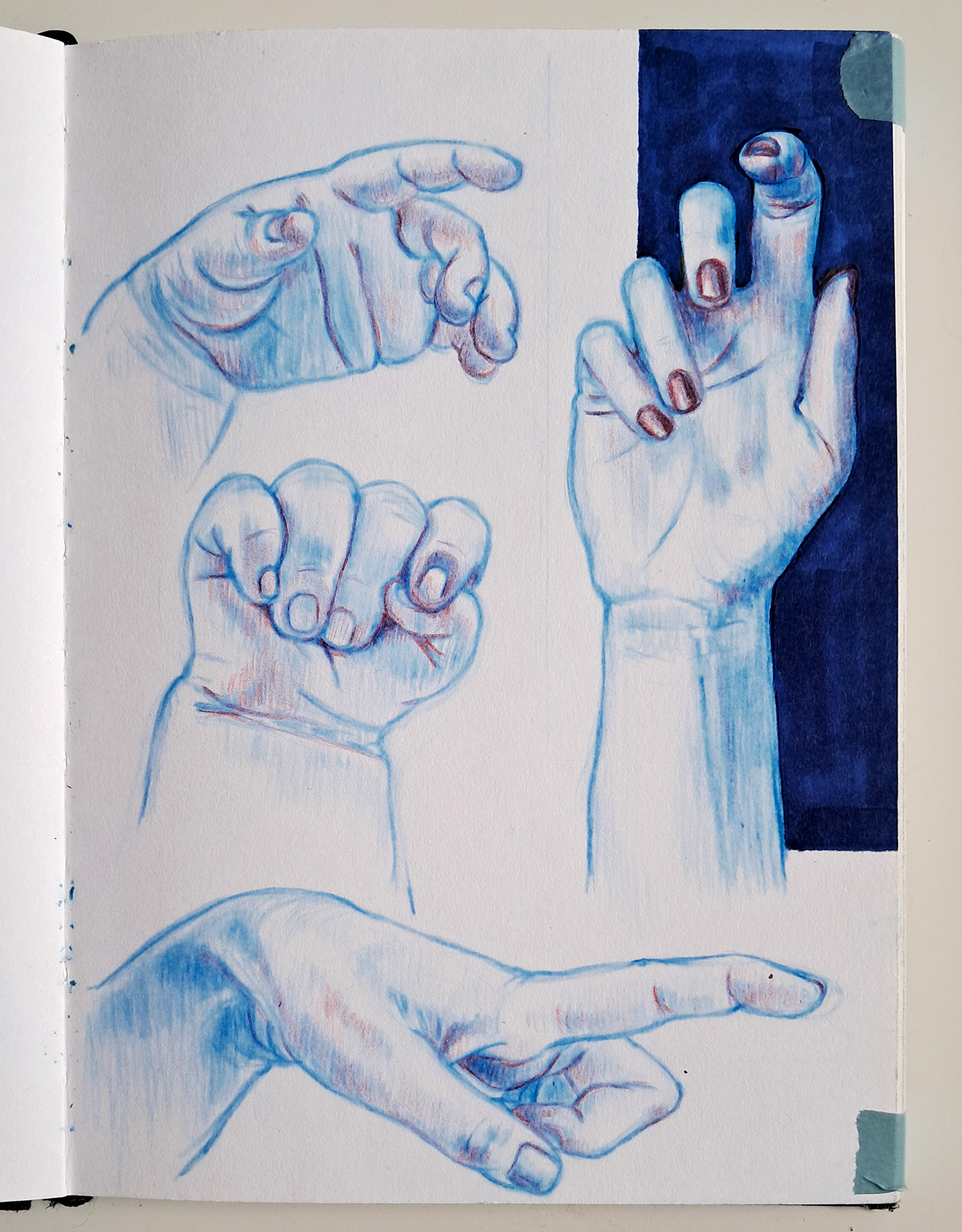hands drawing