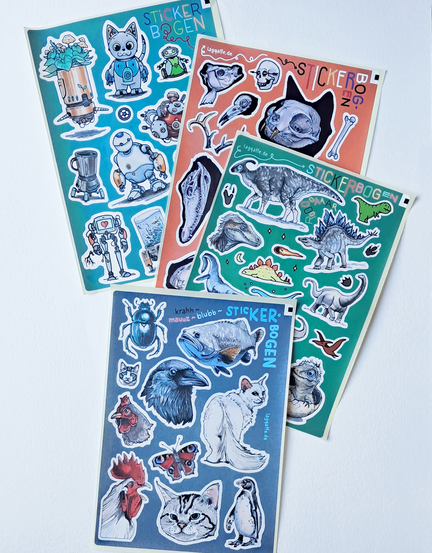 Stickerbogen Roboter A5 – Bild 4